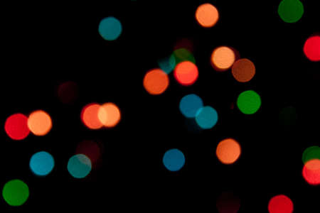 christmas lights; blurred coloured lights at night