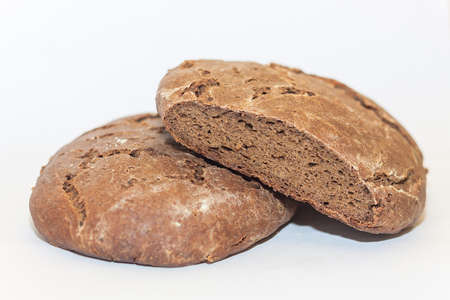 Loaf of traditional rye hearth breadの写真素材