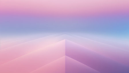 Generative AI, Beautiful gradient scene landscape with light pink color, horizontal wallpaper. Abstract holographic backgroundの素材