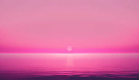 Generative AI, Beautiful gradient scene landscape with light pink color, horizontal wallpaper. Abstract background with clouds and horizonの素材