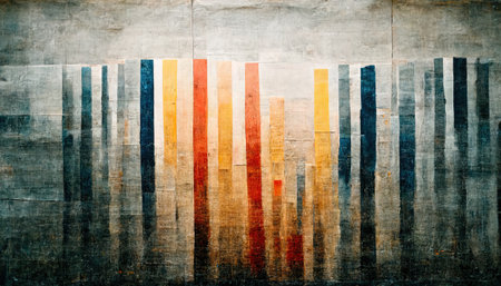 Generative AI, Colorful watercolor abstract painted background. Ink street graffiti art on a textured paper vintage background, washes and brush strokes.の素材