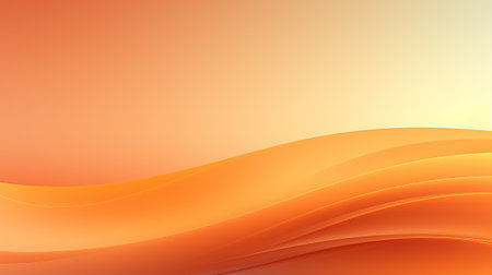 Generative AI, Beautiful gradient scene landscape with light orange, apricot color, horizontal wallpaper. Abstract background with sun and horizonの素材