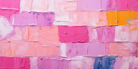 Generative AI, Closeup of impasto abstract rough pink art painting textureの素材