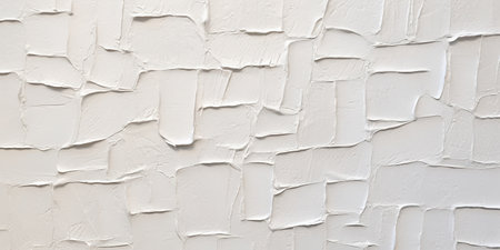 Generative AI, Closeup of impasto abstract rough white art painting textureの素材