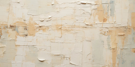 Generative AI, Closeup of impasto abstract rough beige art painting textureの素材