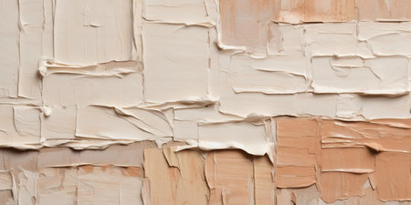 Generative AI, Closeup of impasto abstract rough beige art painting textureの素材