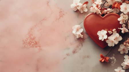 Generative AI, Valentine's Day background, muted colors, holiday photorealistic aesthetic backgroundの素材
