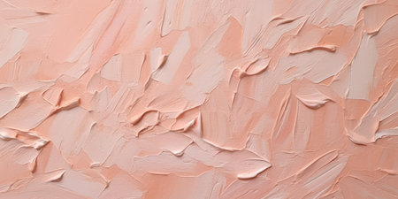 Generative AI, Closeup of impasto abstract rough peach fuzz color art painting textureの素材