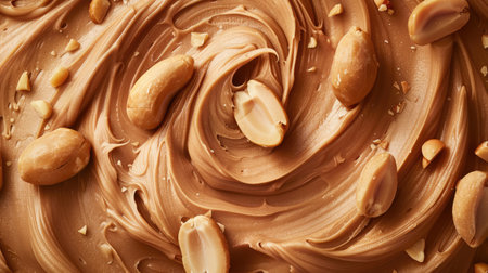 Generative AI, Peanut butter photo background with copy space, peanutsの素材
