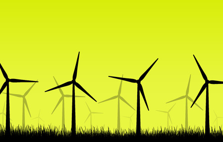 the wind turbinesの写真素材