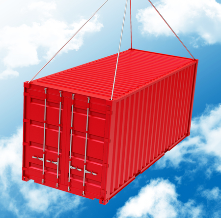 The red containerの写真素材