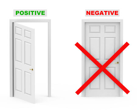 positive and negativeの写真素材