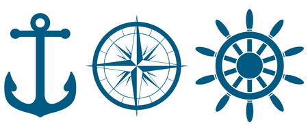 navy elementsの写真素材