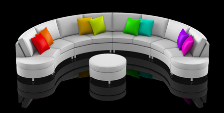 the colorful couch