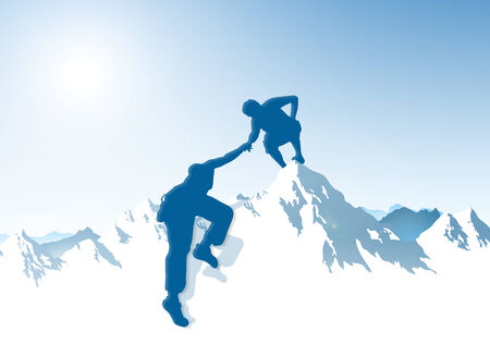 the mountain climbersの写真素材