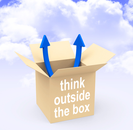 think outside the boxの写真素材