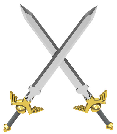 the crossed swordsの写真素材