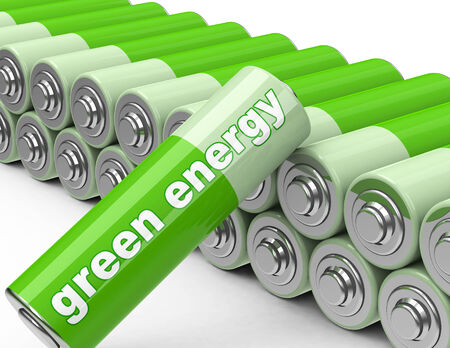 green energy batteriesの写真素材
