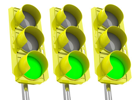 the green traffic lightsの写真素材