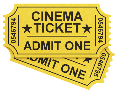 the cinema ticketsの写真素材