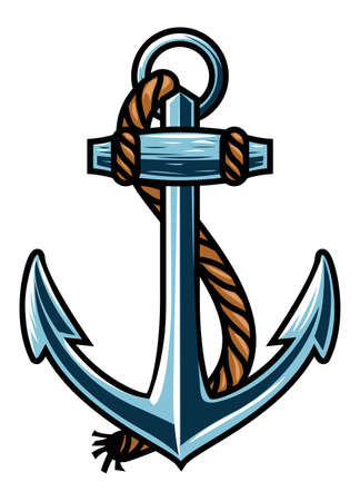 anchor and rope designのイラスト素材