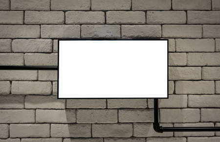 Blank advertising box display wallの写真素材