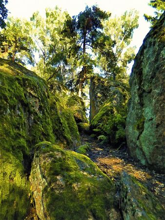 land of emerald cliffsのeditorial素材