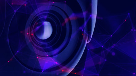 Abstract technology background. Communication concept. 3d rendering. Virtual reality