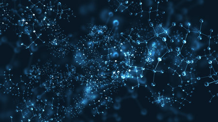 Abstract background. Molecules technology with connected lines and dots. Graphic concept for your...