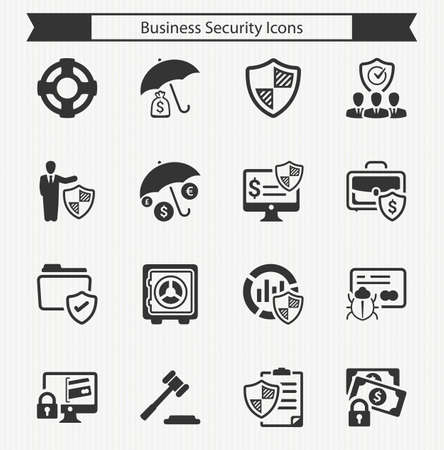 Business Security Iconsのイラスト素材