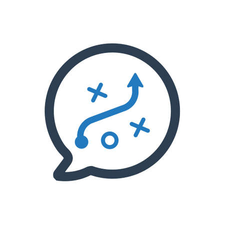 discuss strategic planning iconのイラスト素材