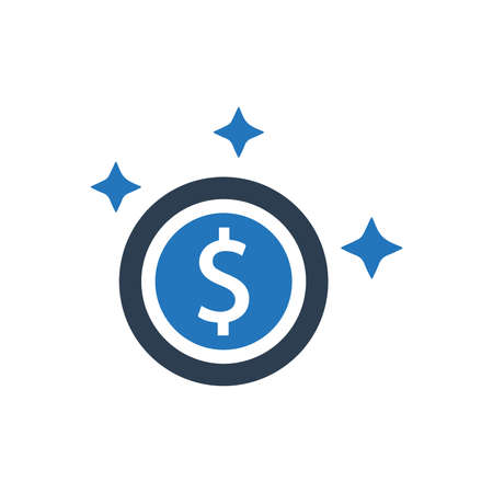 Golden Coin Iconのイラスト素材