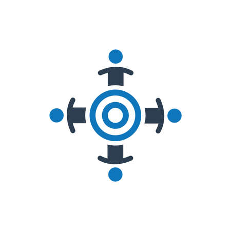 Teamwork Target Iconのイラスト素材