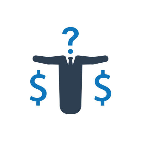 Confusion in Decision Making Iconのイラスト素材