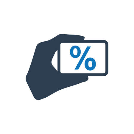 Discount icon isolated on a white background. Vector illustration.のイラスト素材