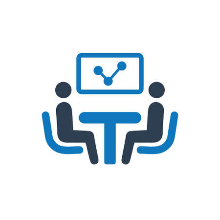 Discuss Business Report Iconのイラスト素材