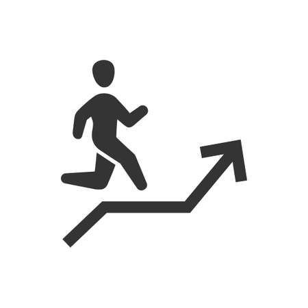 Beautiful, Meticulously Designed  Businessman Stairs Iconのイラスト素材