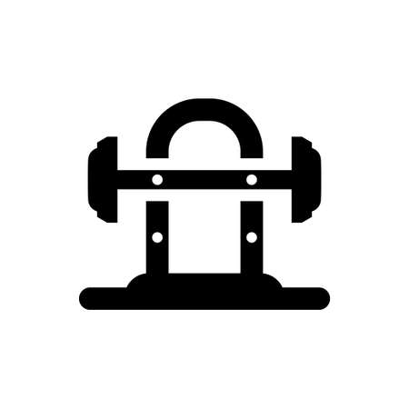 Barbell weightlifting iconのイラスト素材