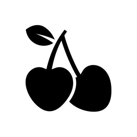 Cherry fruit iconのイラスト素材