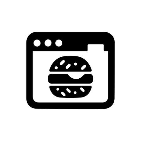 Online food order iconのイラスト素材