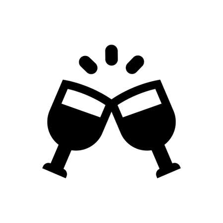 Wine cheers iconのイラスト素材