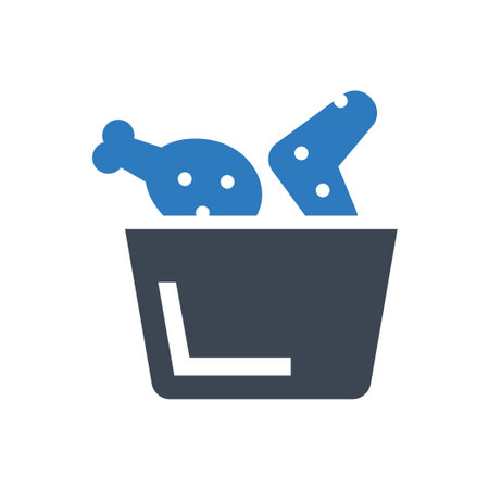 Fried chicken iconのイラスト素材