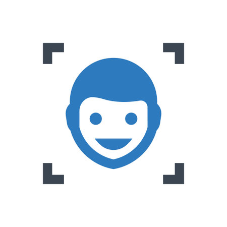 Face detection iconのイラスト素材
