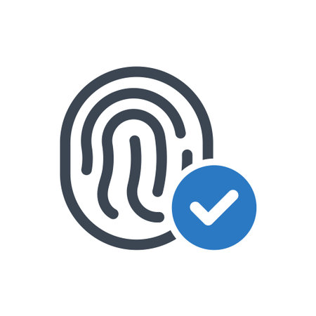 Fingerprint passed iconのイラスト素材