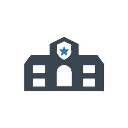 Police station icon (vector illustration)のイラスト素材