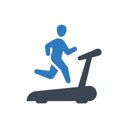 Treadmill exercise iconのイラスト素材
