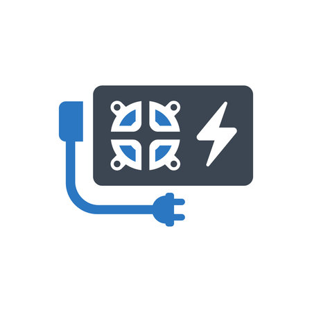 Power supply iconのイラスト素材