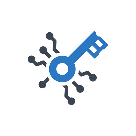 Digital key iconのイラスト素材