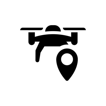 Drone location map iconのイラスト素材