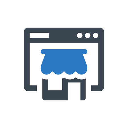 Online store iconのイラスト素材